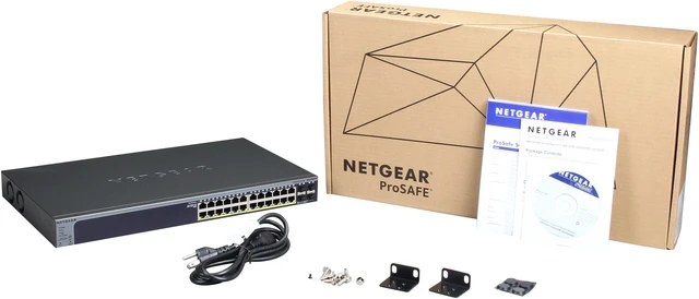 Alt view image 5 of 5 - NETGEAR 24-Port Gigabit Ethernet Smart Managed Pro Switch, PoE/PoE+, 192w, 4 SFP, ProSAFE Lifetime Protection (GS728TP)