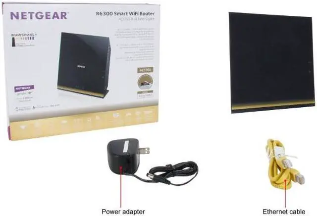 Alt view image 6 of 6 - NETGEAR R6300-100PAS AC1750 Simultaneous Dual Band Gigabit Smart Wi-Fi Router IEEE 802.11ac, IEEE 802.11a/b/g/n