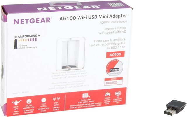 Alt view image 4 of 4 - NETGEAR AC600 Dual Band Wi-Fi USB Mini Adapter -  (A6100)