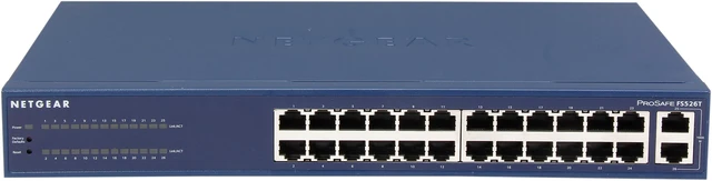 Alt view image 2 of 6 - NETGEAR ProSAFE 24-Port Fast Ethernet Smart Managed Switch (FS526T) - Lifetime Warranty