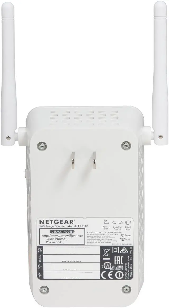 Alt view image 5 of 6 - NETGEAR AC750 WiFi Range Extender with Gigabit Ethernet (EX6100)