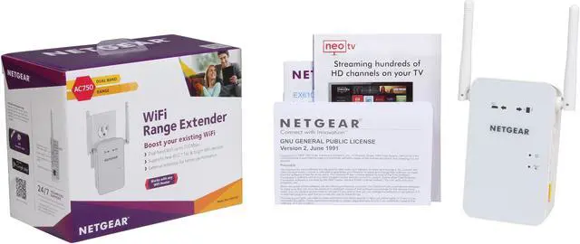 Alt view image 7 of 6 - NETGEAR AC750 WiFi Range Extender with Gigabit Ethernet (EX6100)