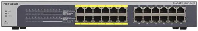 Alt view image 4 of 5 - NETGEAR 24-Port Gigabit Smart Managed Plus Switch, 100w PoE, L2, ProSAFE Lifetime Protection (JGS524PE)