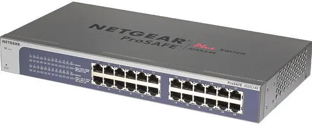Main image of NETGEAR 24-Port Gigabit Rackmount Smart Managed Plus Switch, ProSAFE Lifetime Protection (JGS524E)