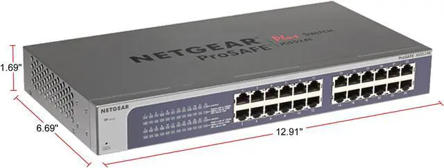 Alt view image 3 of 5 - NETGEAR 24-Port Gigabit Rackmount Smart Managed Plus Switch, ProSAFE Lifetime Protection (JGS524E)