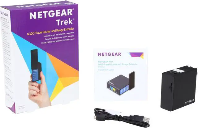Alt view image 8 of 8 - Netgear PR2000-100NAS Trek N300 Travel Router, Range Extender, Ethernet Bridge, Access Point 4 IN 1