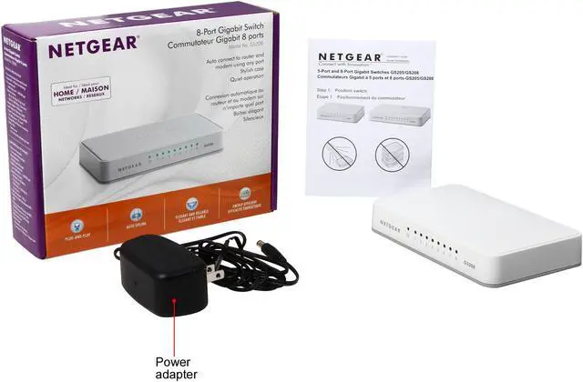 Alt view image 7 of 7 - NETGEAR 8-Port Gigabit Ethernet Switch (GS208) - Essentials Edition