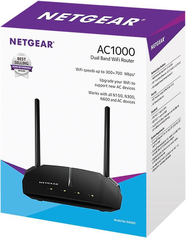 Alt view image 5 of 5 - NETGEAR AC1000 Dual Band Smart WiFi Router, Fast Ethernet (R6080)