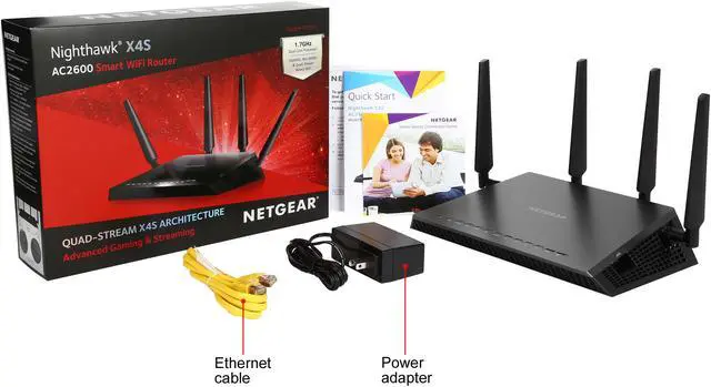Alt view image 7 of 7 - NETGEAR Nighthawk X4S AC2600 4x4 Dual Band Smart Wi-Fi Router, Gigabit Ethernet, MU-MIMO, Compatible with Amazon Echo / Alexa (R7800)