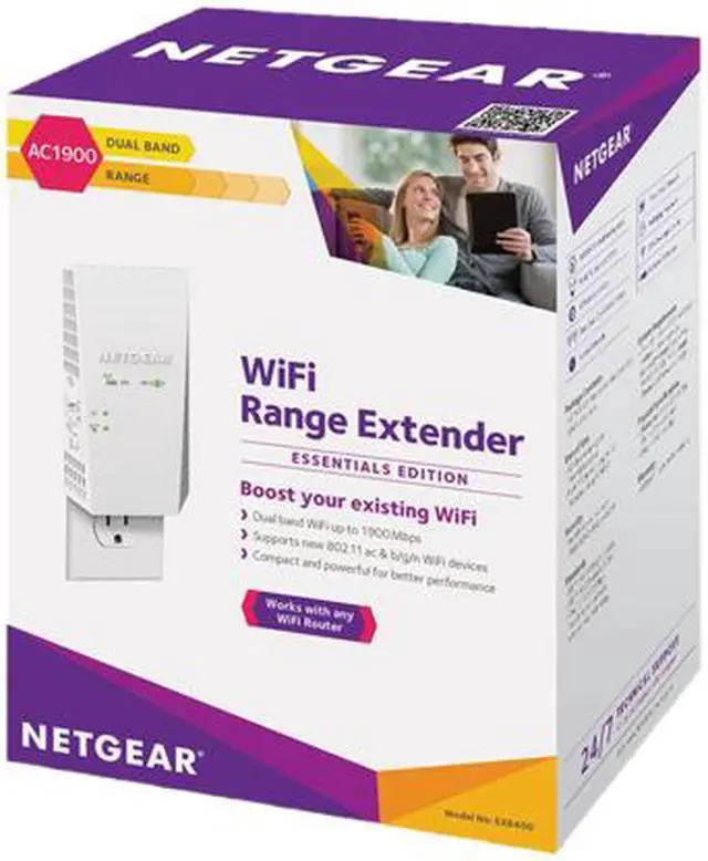 Alt view image 7 of 7 - NETGEAR AC1900 WiFi Mesh Range Extender (EX6400)
