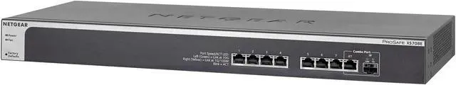 Alt view image 2 of 4 - NETGEAR XS708Ev2 ProSAFE 8-Port 10-Gigabit Ethernet Web Managed (Plus) Switch
