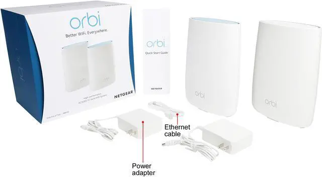 Alt view image 6 of 6 - NETGEAR Orbi Ultra-Performance Whole Home Mesh WiFi System - fastest WiFi router and single satellite extender with speeds up to 3 Gbps over 5,000 sq. feet, AC3000 (RBK50)