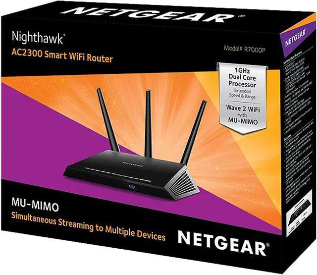 Alt view image 4 of 4 - NETGEAR Nighthawk AC2300 Dual Band Smart WiFi Router, Gigabit Ethernet, MU-MIMO, Compatible with Amazon Echo/Alexa and Circle Smart Parental Controls (R7000P)