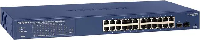 Alt view image 3 of 5 - NETGEAR 24-Port PoE Gigabit Ethernet Smart Switch with PoE+ (190W) (GS724TP)