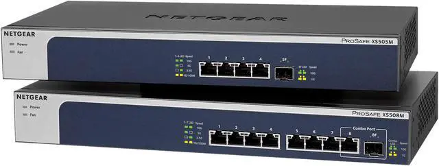Alt view image 4 of 5 - NETGEAR 5-port, 5-speed Unmanaged Switch 10-Gigabit/Multi-Gigabit | XS505M