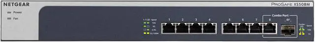 Alt view image 3 of 5 - NETGEAR 8-port, 5-speed Unmanaged Switch 10-Gigabit/Multi-Gigabit | XS508M