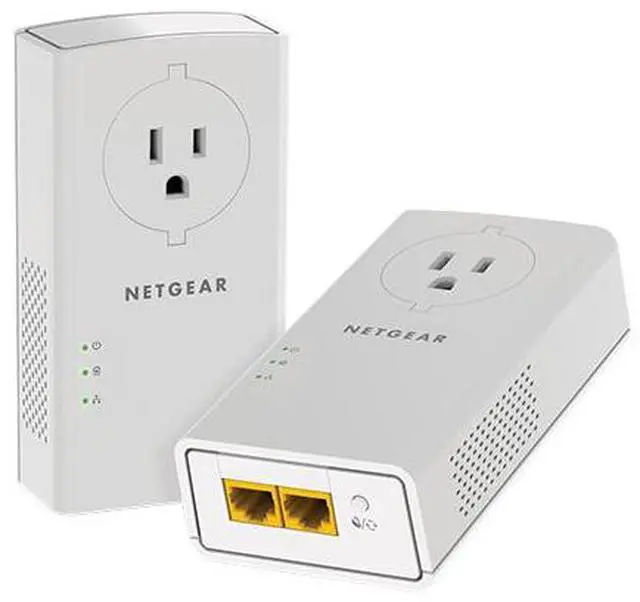Alt view image 2 of 9 - Netgear Powerline 2000 Extender, 2000Mbps, Wall-plug , Extra Outlet, 2 Extenders, PLP2000-100PAS