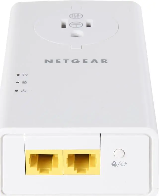 Alt view image 6 of 7 - NETGEAR Powerline Adapter 2000 Mbps (2) Gigabit Ethernet Ports with Passthrough + Extra Outlet (PLP2000)