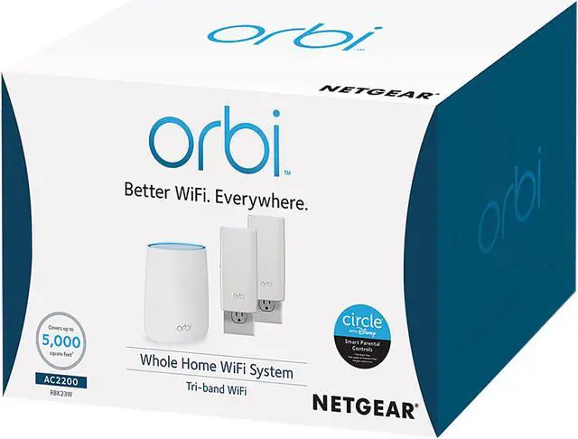 Alt view image 3 of 3 - NETGEAR - Orbi AC2200 Tri-Band Mesh WiFi System 3-pack (RBK23W)