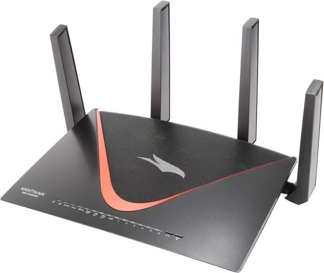Main image of NETGEAR Nighthawk Pro Gaming Wi-Fi Router with 6 Ethernet Ports and Wireless Speeds Up to 7.2 Gbps, AD7200, Optimized for the Lowest Ping (XR700)