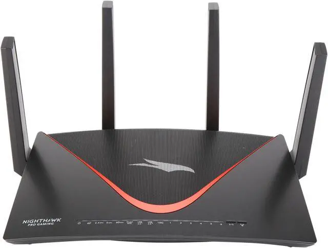 Alt view image 2 of 6 - NETGEAR Nighthawk Pro Gaming Wi-Fi Router with 6 Ethernet Ports and Wireless Speeds Up to 7.2 Gbps, AD7200, Optimized for the Lowest Ping (XR700)