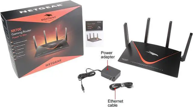 Alt view image 6 of 6 - NETGEAR Nighthawk Pro Gaming Wi-Fi Router with 6 Ethernet Ports and Wireless Speeds Up to 7.2 Gbps, AD7200, Optimized for the Lowest Ping (XR700)