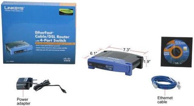 Alt view image 5 of 6 - LINKSYS BEFSR41 EtherFast Cable/DSL Router with 4-Port Switch 1 x 10/100Mbps WAN Ports 4 x 10/100Mbps LAN Ports
