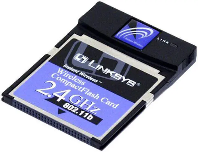 Main image of LINKSYS WCF12 IEEE 802.11b, Type I CompactFlash CompactFlash Card Wireless CompactFlash Card up to 11Mbps Data Rates 128-Bit WEP