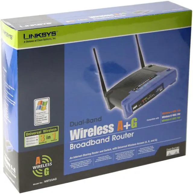 Alt view image 4 of 4 - Linksys WRT55AG Dual-Band Wireless A+G Broadband Router IEEE 802.3/3u, IEEE 802.11a/b/g