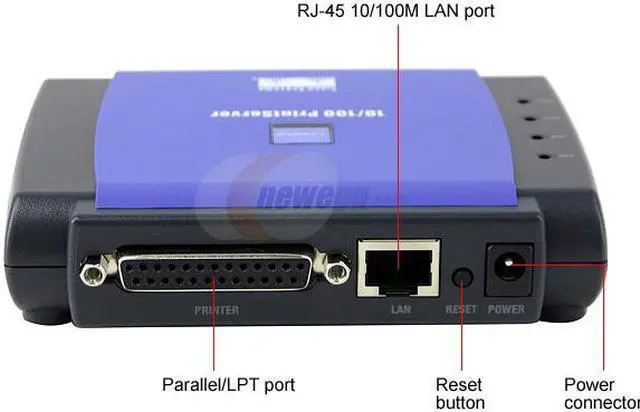 Alt view image 2 of 5 - LINKSYS PPSX1 EtherFast 10/100 Print Server RJ45 LPT