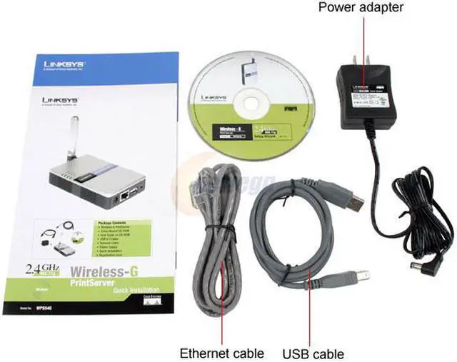 Alt view image 5 of 6 - LINKSYS WPS54G Wireless-G Print Server 802.11b / g, RJ45 USB 2.0