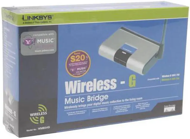 Alt view image 5 of 5 - LINKSYS WMB54G Wireless-G Music Bridge