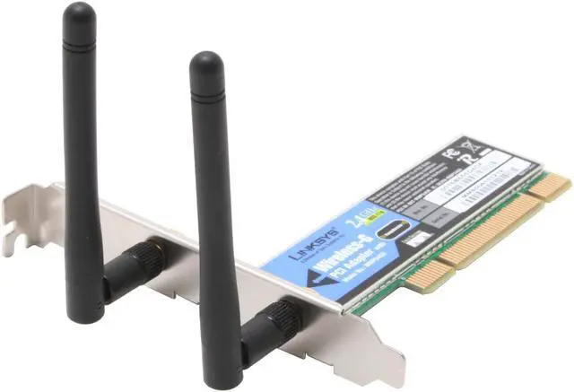 Main image of Linksys WMP54GR Wireless-G Adapter with RangeBooster IEEE 802.11b/g PCI 2.3 Up to 54Mbps Wireless Data Rates