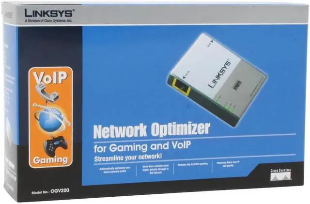 Alt view image 6 of 6 - LINKSYS OGV200 Network Optimizer for Gaming and VoIP 10/100Mbps 2 x RJ45