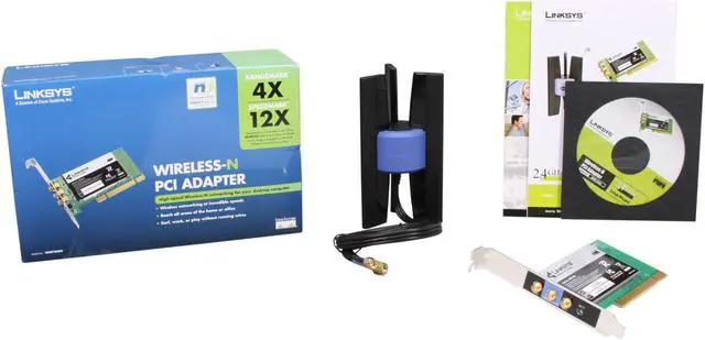 Alt view image 5 of 5 - Linksys WMP300N High-speed Wireless-N Wireless Adapter IEEE 802.11b, IEEE 802.11g, Draft IEEE 802.11n 32-bit PCI Interface