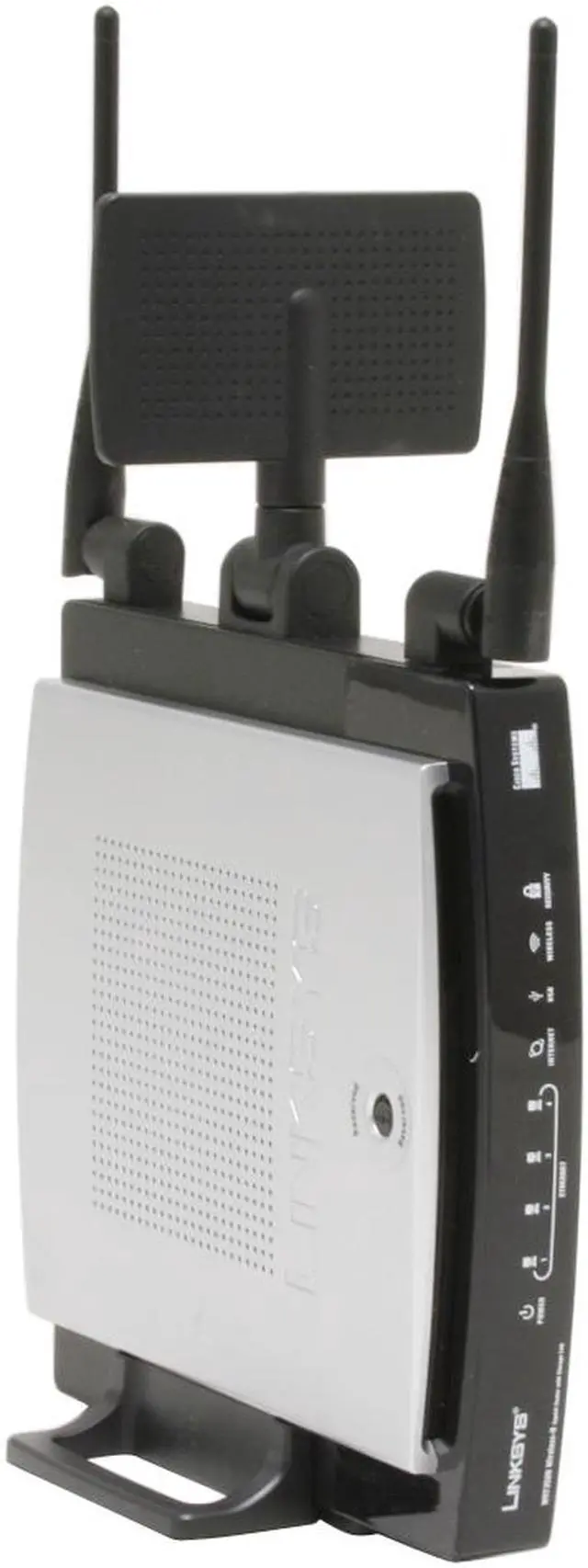 Alt view image 2 of 6 - Linksys WRT350N Wireless-N Gigabit Router with Storage Link Draft 802.11n, 802.11g, 802.11b, 802.3, 802.3u, 802.3x, 802.3ab, USB 2.0
