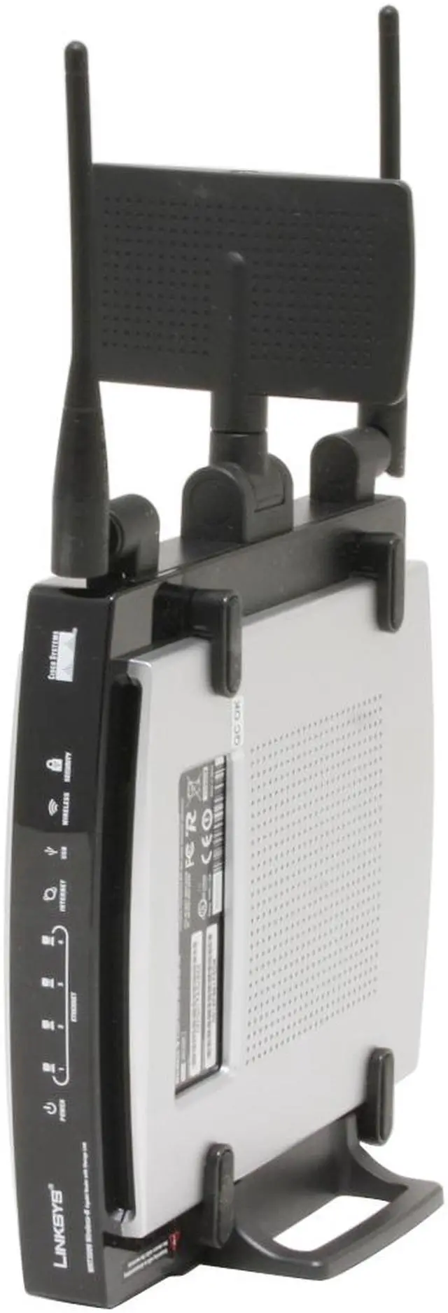 Alt view image 3 of 6 - Linksys WRT350N Wireless-N Gigabit Router with Storage Link Draft 802.11n, 802.11g, 802.11b, 802.3, 802.3u, 802.3x, 802.3ab, USB 2.0