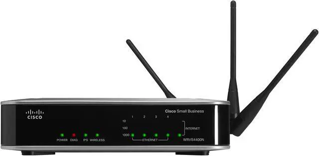 Alt view image 2 of 7 - Cisco Small Business WRVS4400N Wireless-N Gigabit Security Router IEEE 802.11b/g/n, IEEE 802.3/3u/3ab