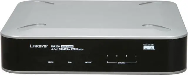 Alt view image 2 of 6 - Cisco Small Business RVL200 VPN Router 1 x 10/100Mbps WAN Ports 4 x 10/100Mbps LAN Ports