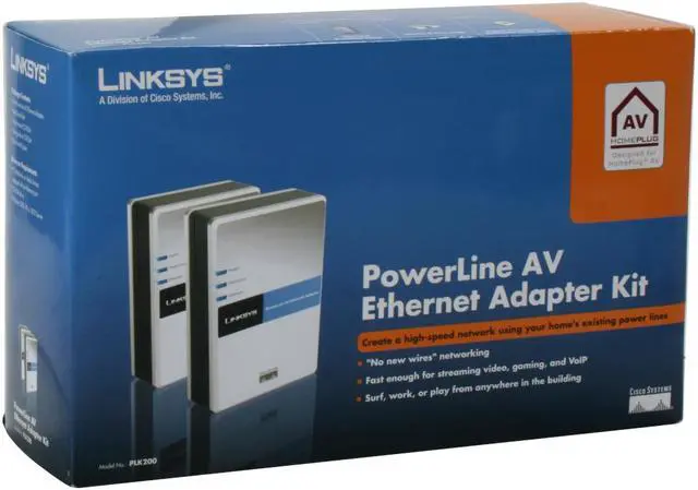 Alt view image 7 of 8 - LINKSYS PLK200 PowerLine AV Ethernet Adapter Kit