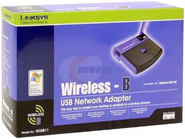 Alt view image 4 of 4 - Linksys WUSB11 Instant Wireless Network Adapter IEEE 802.11b USB 1.1 Up to 11Mbps Wireless Data Rates