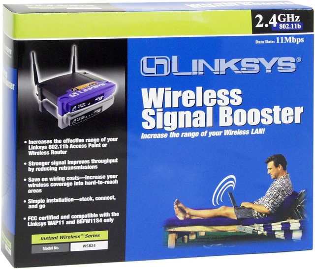 Linksys WSB24 Wireless-B Signal Booster - Newegg.com