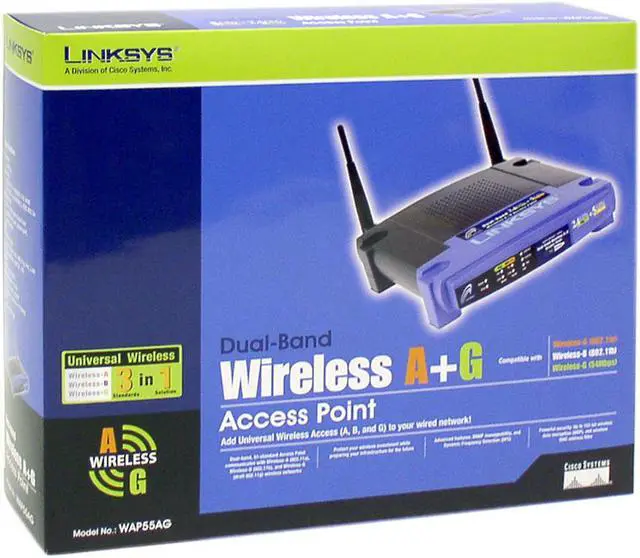 Alt view image 5 of 5 - LINKSYS WAP55AG Dual-Band Wireless A+G Access Point