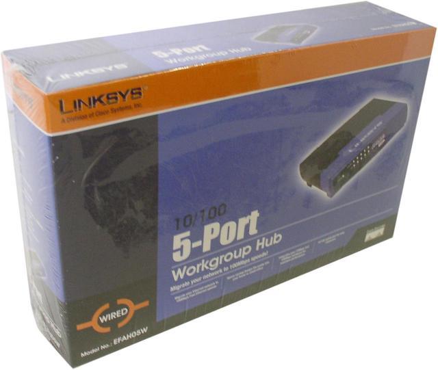 LINKSYS EtherFast EFAH05W 10/100Mbps 5-Port Auto-Sensing Hub