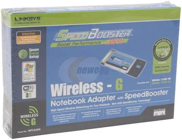 Alt view image 2 of 9 - LINKSYS WPC54GS PCMCIA Wireless-G Adapter with SpeedBooster