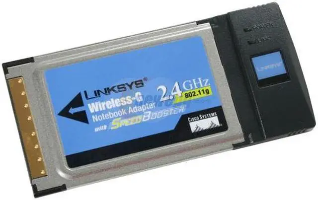 Alt view image 3 of 9 - LINKSYS WPC54GS PCMCIA Wireless-G Adapter with SpeedBooster