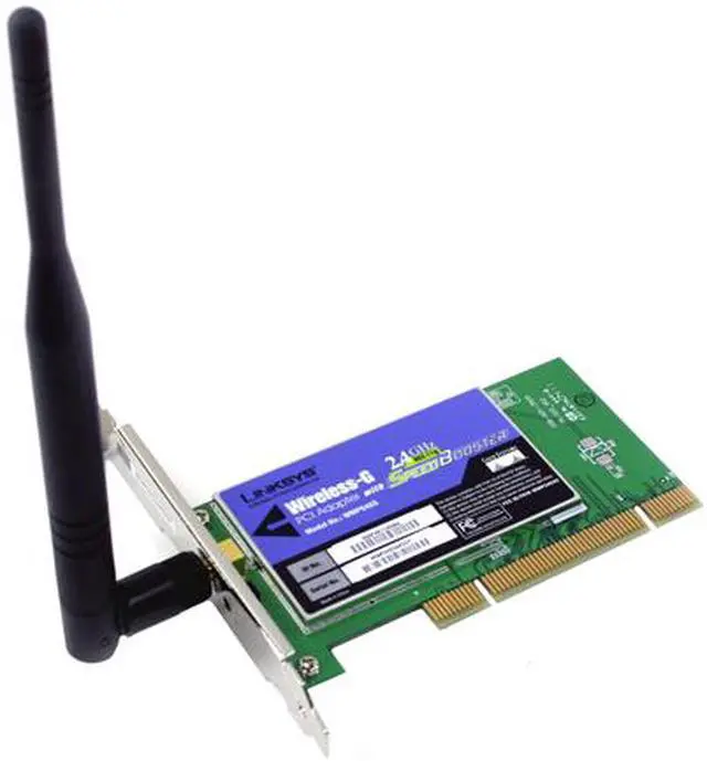 Main image of Linksys WMP54GS Wireless-G Adapter with SpeedBooster IEEE 802.11b/g 32-bit PCI Interface Up to 54Mbps Wireless Data Rates