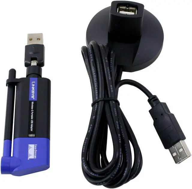 Alt view image 2 of 4 - Linksys WUSB54GP Wireless-G Portable Adapter IEEE 802.11b/g USB 2.0 Up to 54Mbps Wireless Data Rates