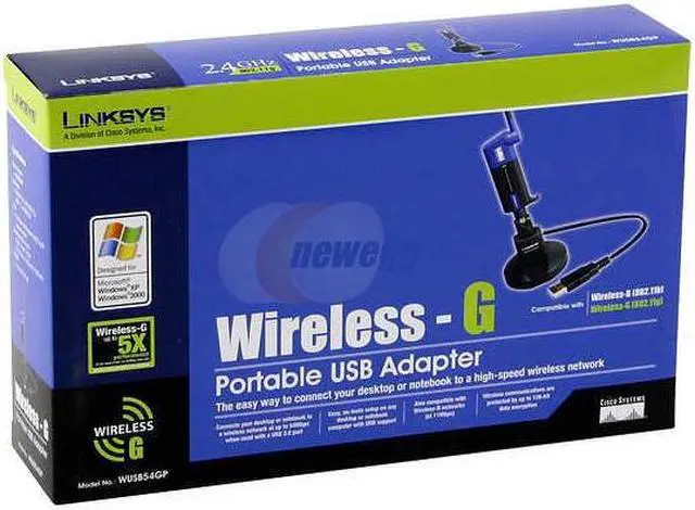 Alt view image 4 of 4 - Linksys WUSB54GP Wireless-G Portable Adapter IEEE 802.11b/g USB 2.0 Up to 54Mbps Wireless Data Rates