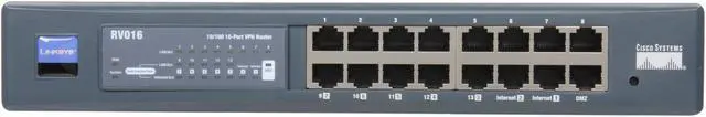 Alt view image 2 of 5 - Cisco Small Business RV016 Multi-WAN VPN Router 2 x 10/100Mbps WAN Ports 13 x 10/100Mbps LAN Ports